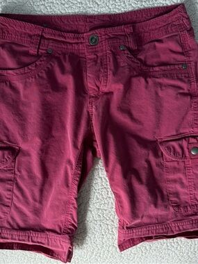 Kuhl Women's Cargo Shorts in Deep Berry